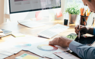 Web designer, UX UI designer designing mobile application user i